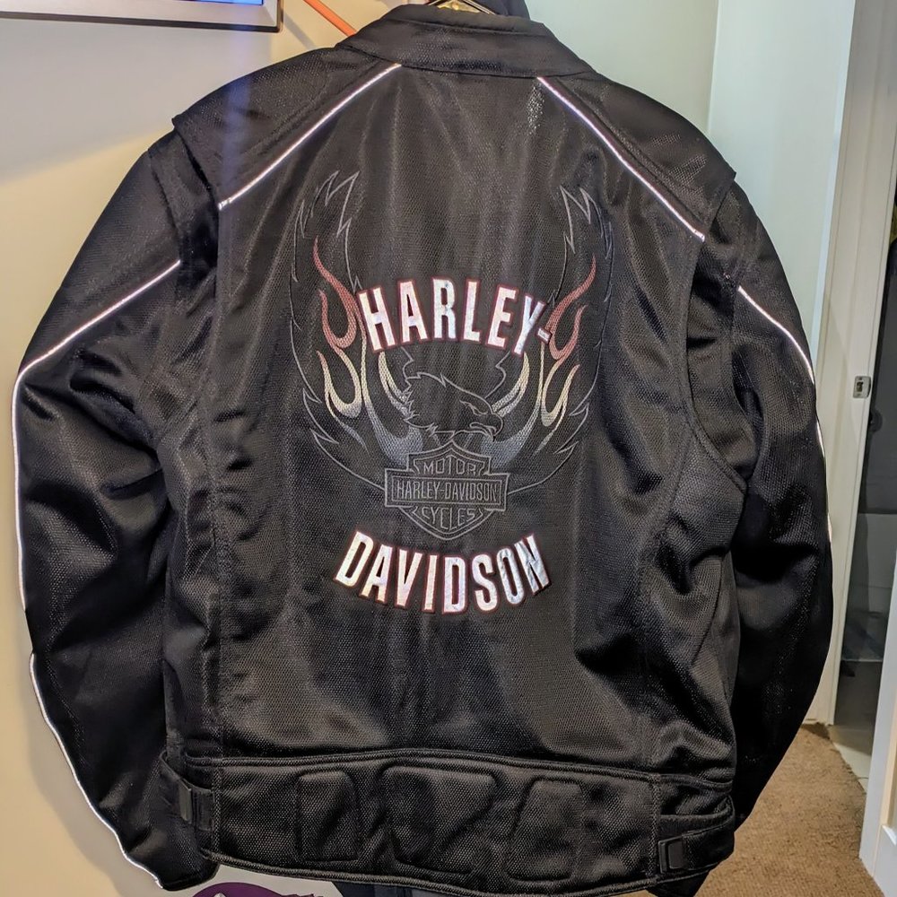 Harley Davidson authentic mesh flaming eagle jacket